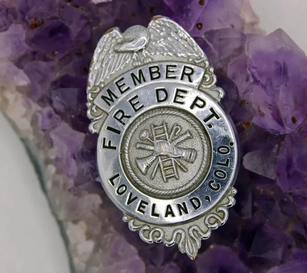 Vintage Obsolete Fireman's Badge Loveland, Colorado